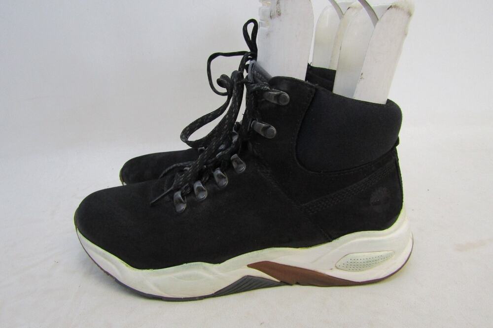 Timberland Womens Size 8 M Black Leather Lace Up Ankle Casual Boots